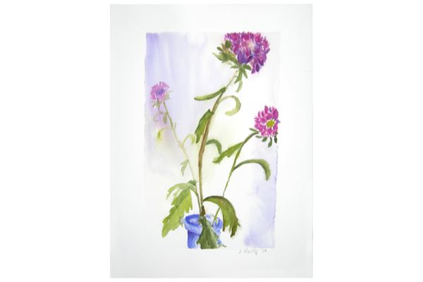 Flowers 1, watercolour on Arches, 9x12 in.